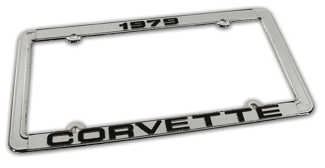 1979-1979 Corvette License Plate Frame Corvette Chrome - CA-471079-Corvette-Store-Online