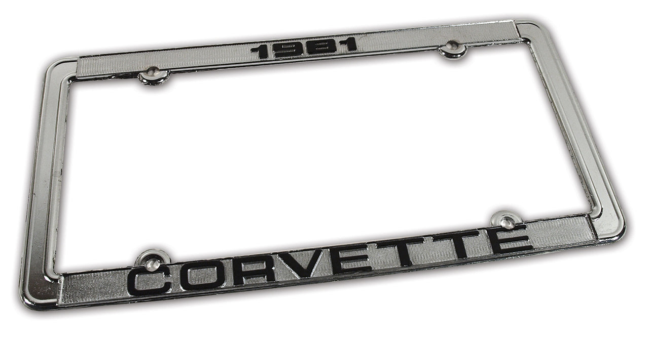 1981-1981 Corvette License Plate Frame Corvette Chrome - CA-471081-Corvette-Store-Online