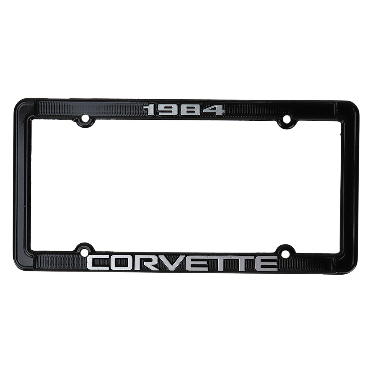 1984-1984 Corvette License Plate Frame Corvette Black - CA-471084-Corvette-Store-Online