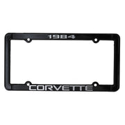 1984-1984 Corvette License Plate Frame Corvette Black - CA-471084-Corvette-Store-Online