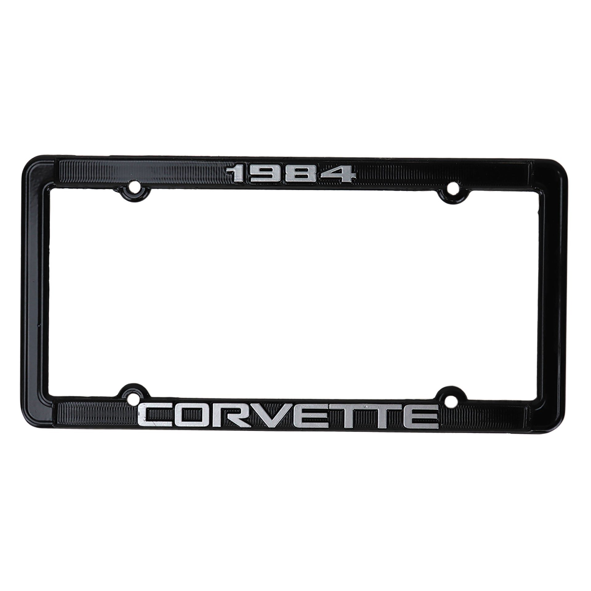 1984-1984 Corvette License Plate Frame Corvette Black - CA-471084-Corvette-Store-Online