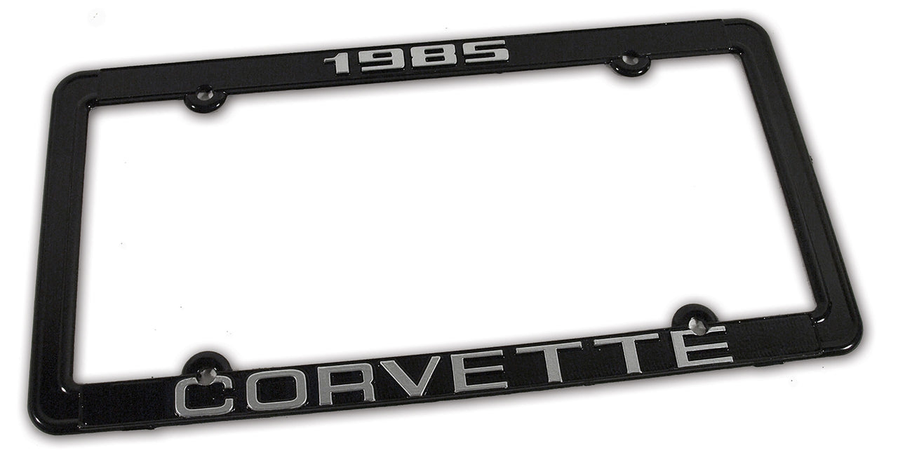 1985-1985 Corvette License Plate Frame Corvette Black - CA-471085-Corvette-Store-Online