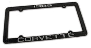 1985-1985 Corvette License Plate Frame Corvette Black - CA-471085-Corvette-Store-Online