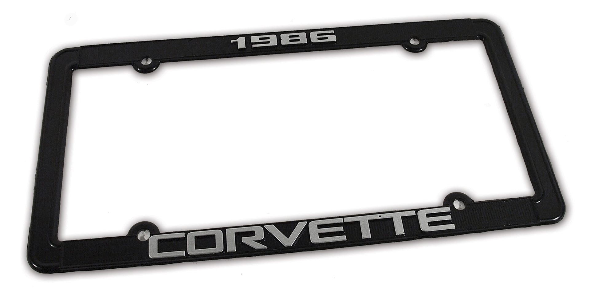 1986-1986 Corvette License Plate Frame Corvette Black - CA-471086-Corvette-Store-Online
