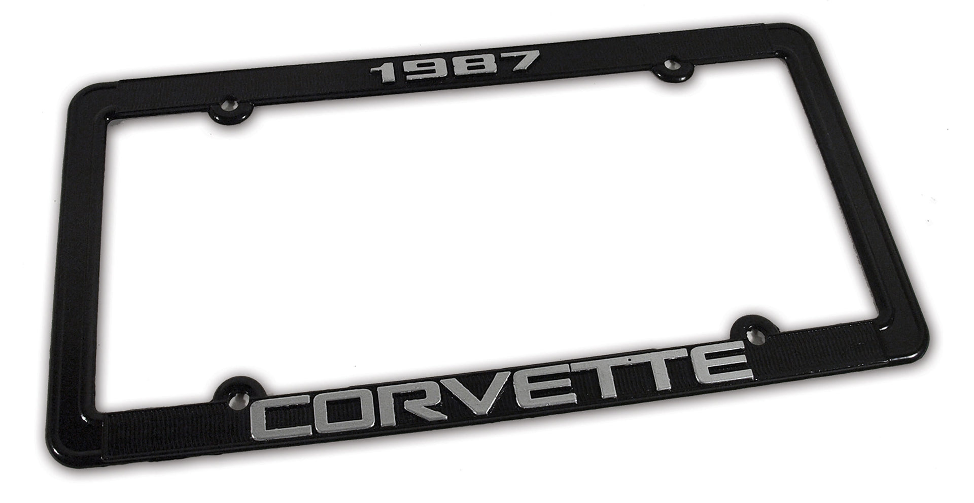 1987-1987 Corvette License Plate Frame Corvette Black - CA-471087-Corvette-Store-Online