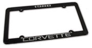 1988-1988 Corvette License Plate Frame Corvette Black - CA-471088-Corvette-Store-Online