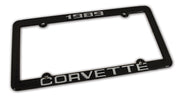 1989-1989 Corvette License Plate Frame Corvette Black - CA-471089-Corvette-Store-Online