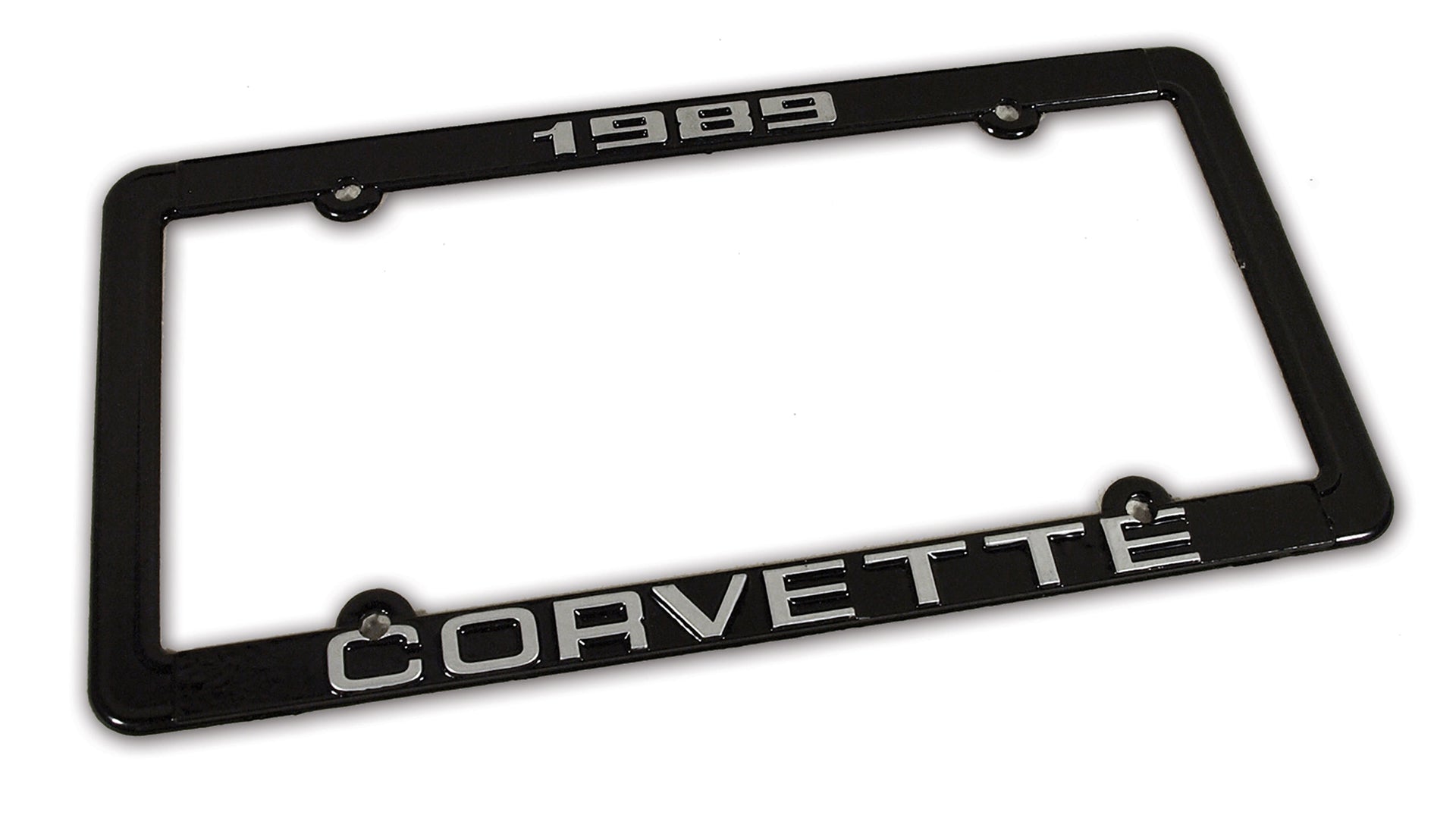 1989-1989 Corvette License Plate Frame Corvette Black - CA-471089-Corvette-Store-Online