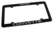1990-1990 Corvette License Plate Frame Corvette Black - CA-471090-Corvette-Store-Online