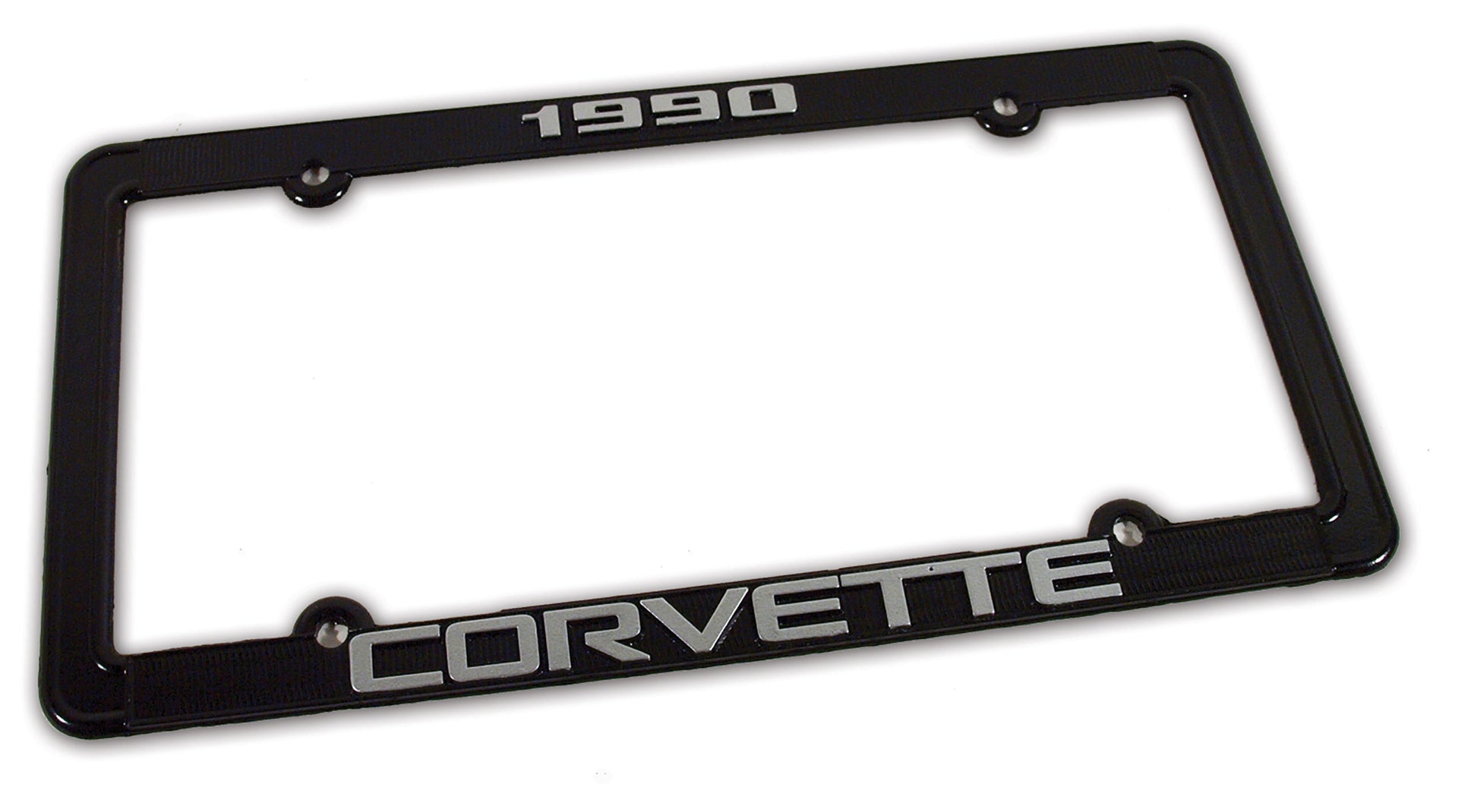 1990-1990 Corvette License Plate Frame Corvette Black - CA-471090-Corvette-Store-Online