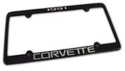 1991-1991 Corvette License Plate Frame Corvette Black - CA-471091-Corvette-Store-Online