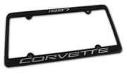 1997-1997 Corvette License Plate Frame Corvette Black - CA-471097-Corvette-Store-Online