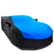 C8 Corvette Ultraguard Stretch Satin Sport Car Cover - Blue/Black - Indoor