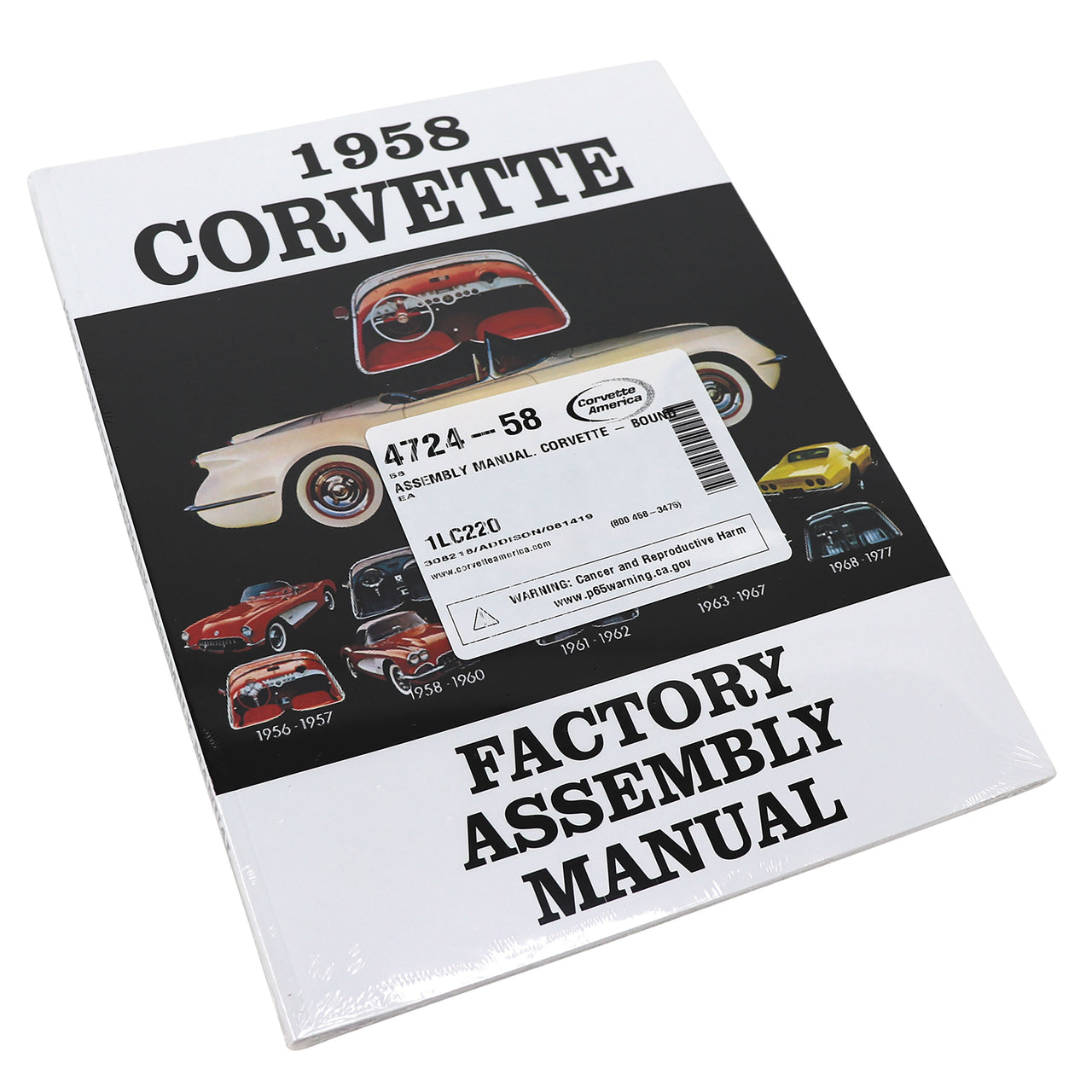 1958-1958 Corvette Assembly Manual Corvette - Bound - CA-472458-Corvette-Store-Online