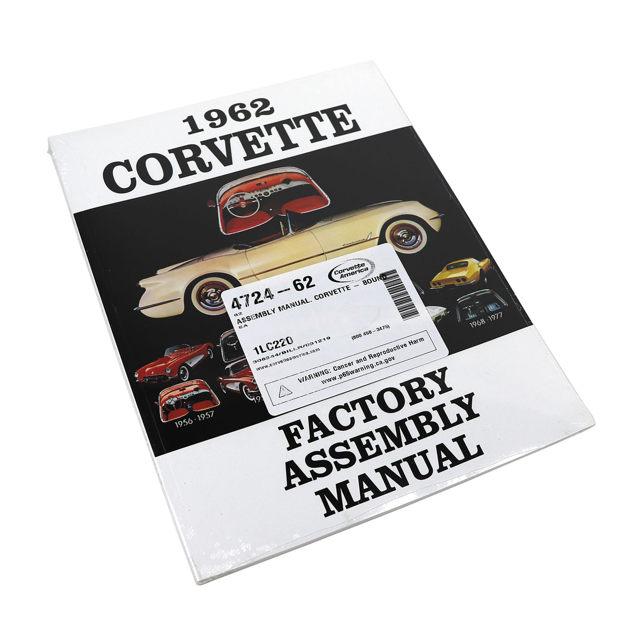 1962-1962 Corvette Assembly Manual Corvette - Bound - CA-472462-Corvette-Store-Online