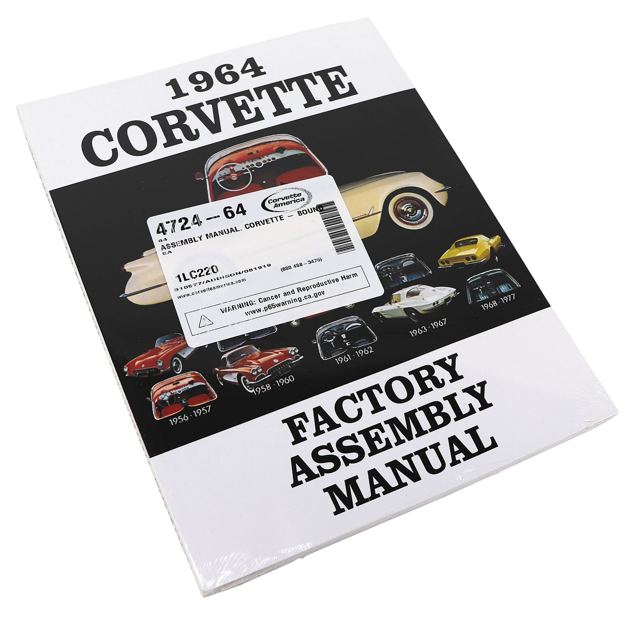 1964-1964 Corvette Assembly Manual Corvette - Bound - CA-472464-Corvette-Store-Online
