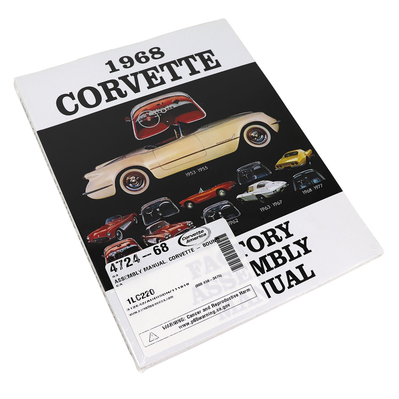 1968-1968 Corvette Assembly Manual Corvette - Bound - CA-472468-Corvette-Store-Online
