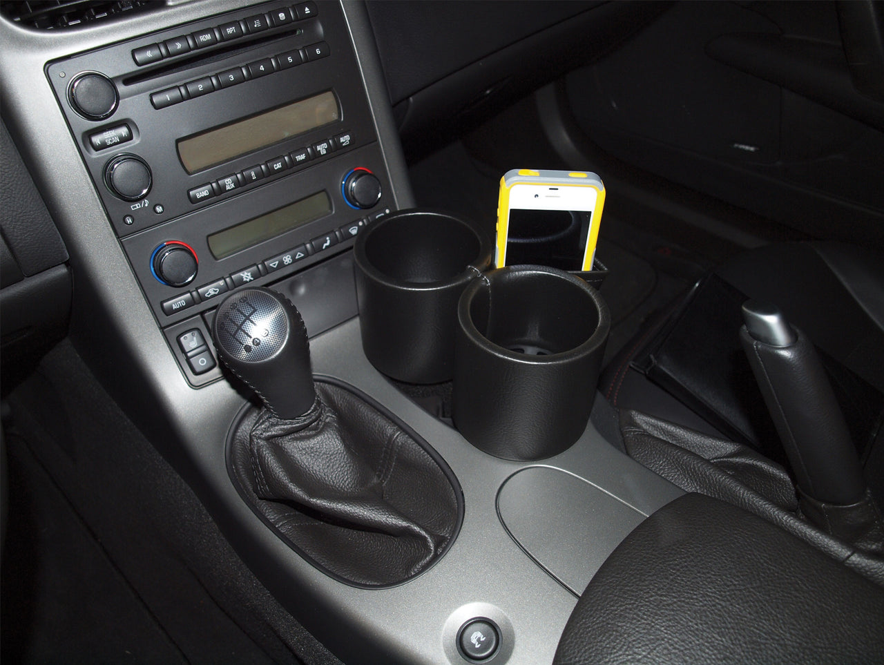 2005-2013 Corvette Dual Cup Holder W/Cellphone Holder - CA-47324-Corvette-Store-Online