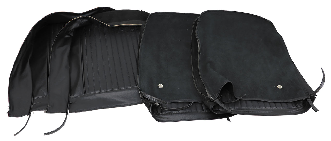 1964-1964 Corvette Driver Leather Seat Covers Black - CA-480120-Corvette-Store-Online