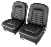 1966-1966 Corvette Driver Leather Seat Covers Black - CA-480320-Corvette-Store-Online