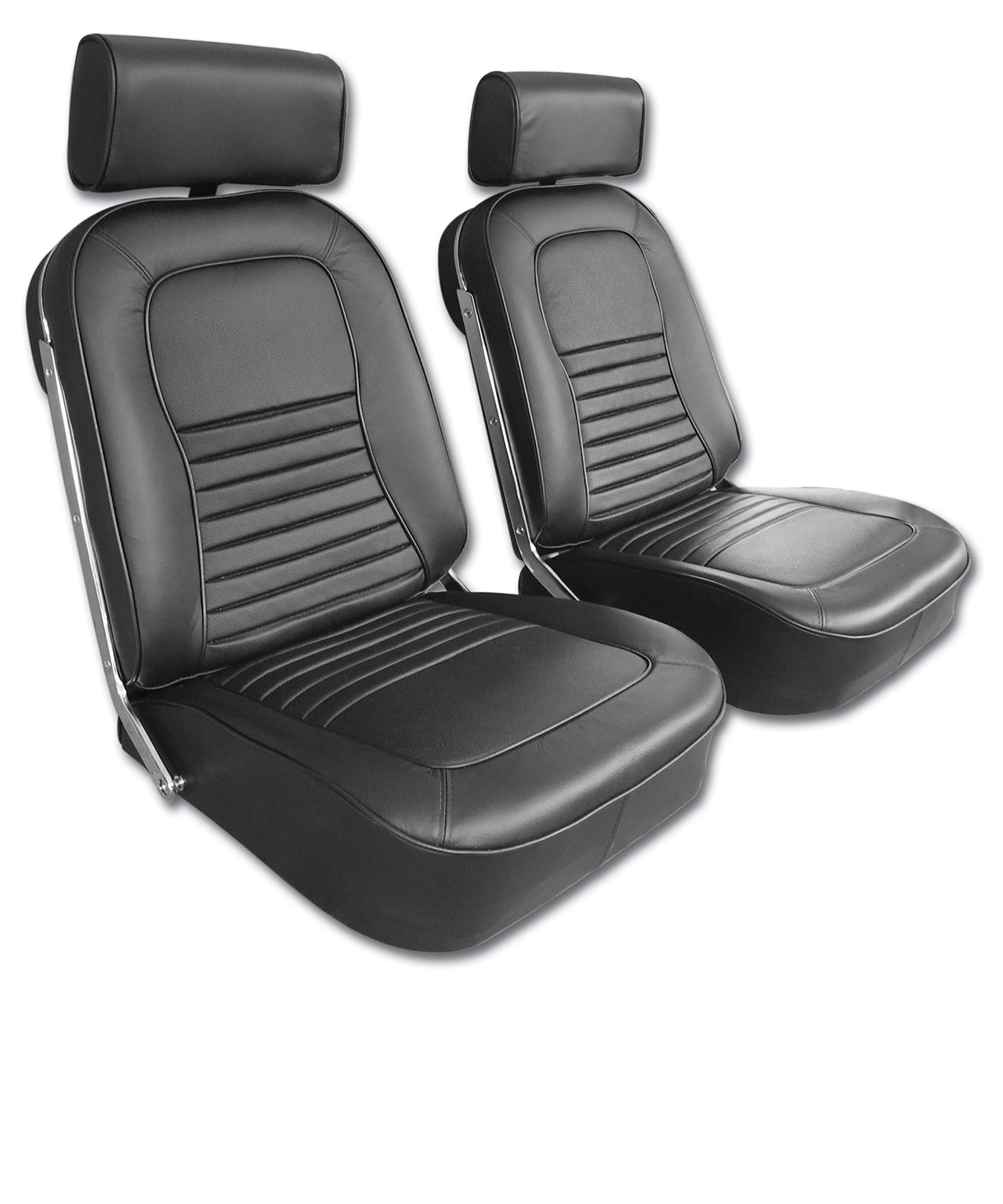 1967-1967 Corvette Driver Leather Seat Covers Black - CA-480420-Corvette-Store-Online