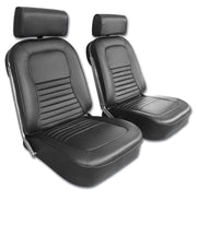 1967-1967 Corvette Driver Leather Seat Covers Black - CA-480420-Corvette-Store-Online