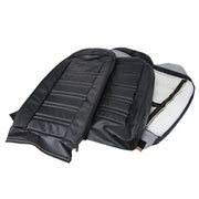 1973-1974 Corvette Driver Leather Seat Covers Black Leather/Vinyl - CA-480920-Corvette-Store-Online