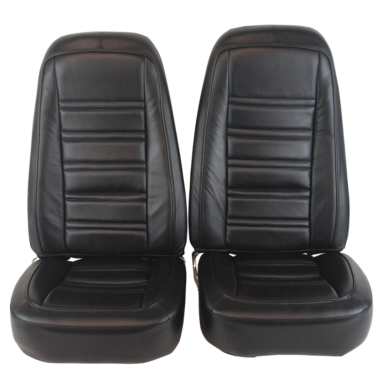 1976-1978 Corvette Mounted Seats Driver Black Leather Vinyl - CA-481120M-Corvette-Store-Online