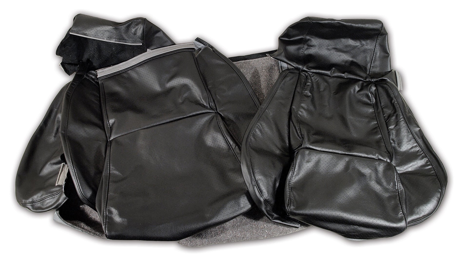 1984-1988 Corvette Driver Leather Seat Covers Black Standard - CA-481620-Corvette-Store-Online