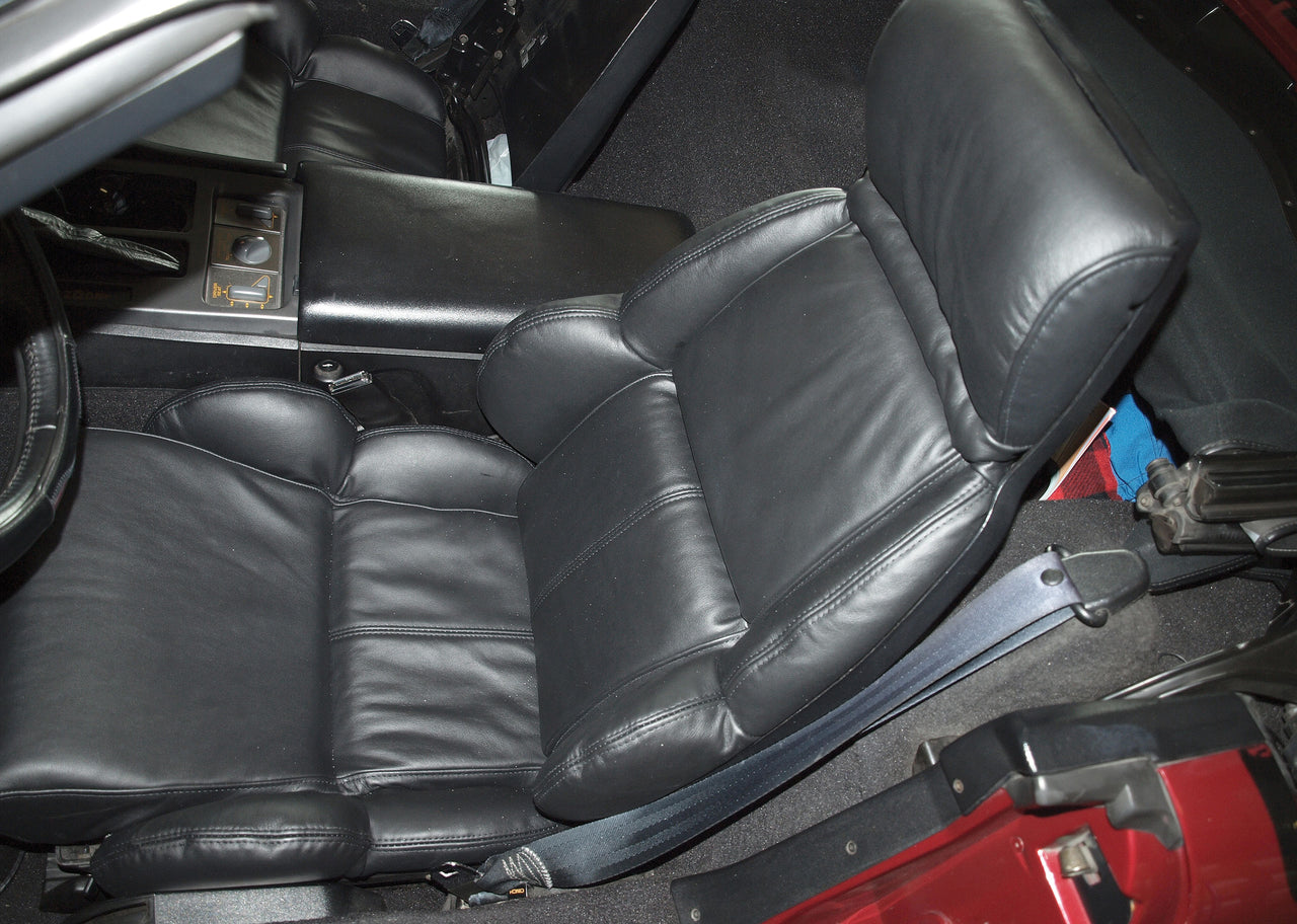 1989-1992 Corvette Driver Leather Seat Covers Black Standard - CA-481720-Corvette-Store-Online