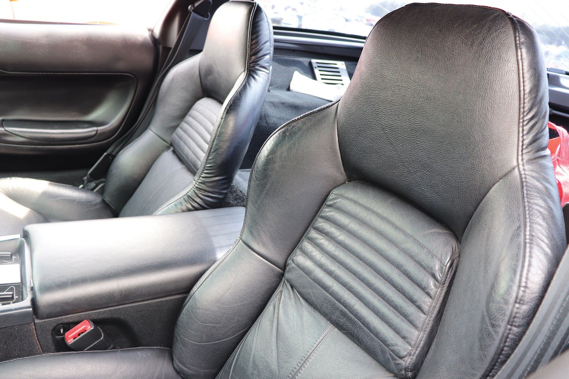 1994-1996 Corvette Driver Leather Seat Covers Black Standard - CA-481820-Corvette-Store-Online