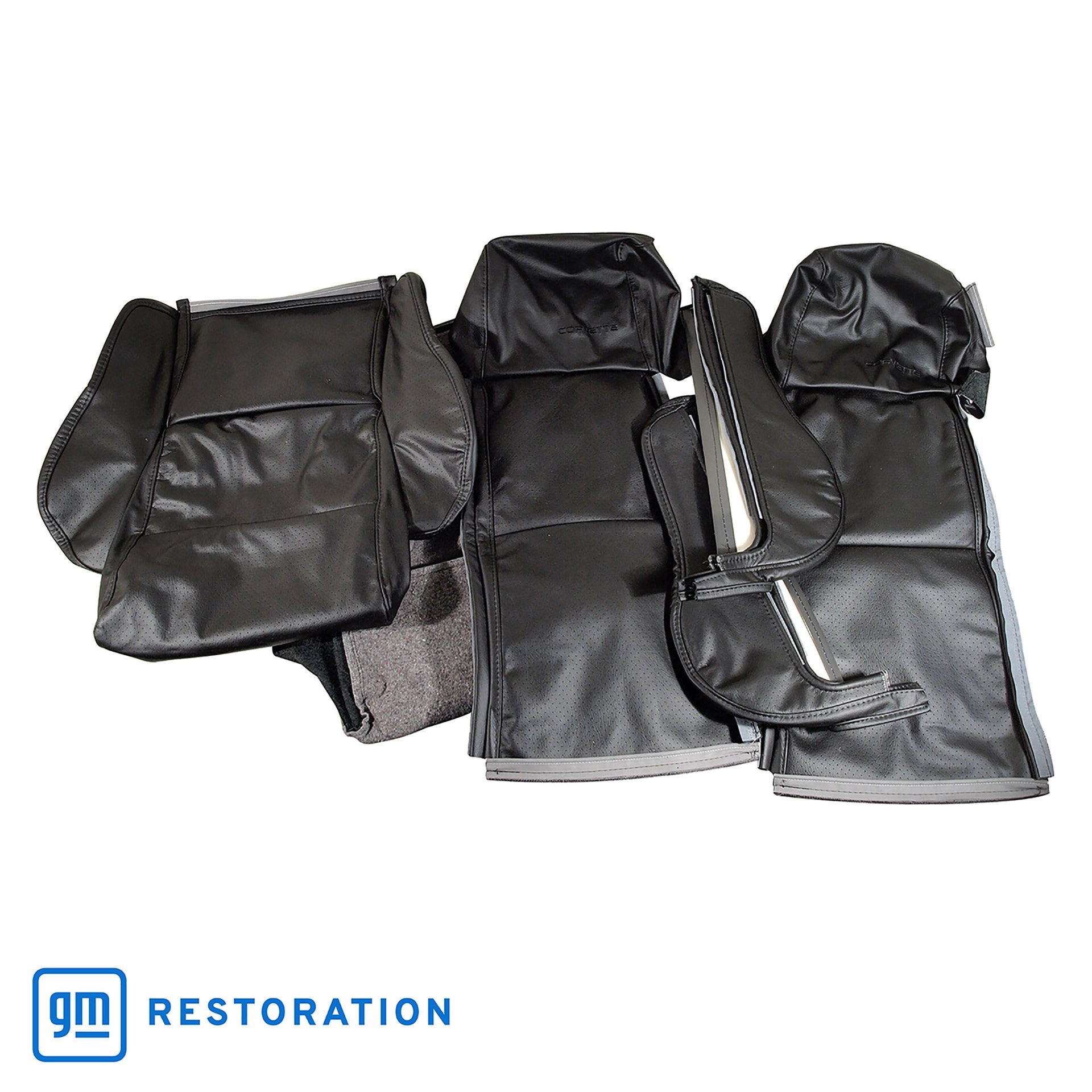 1984-1988 Corvette Driver Leather Seat Covers Black Sport - CA-481920-Corvette-Store-Online