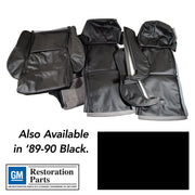 1989-1990 Corvette Driver Leather Seat Covers Black Sport - CA-482020-Corvette-Store-Online