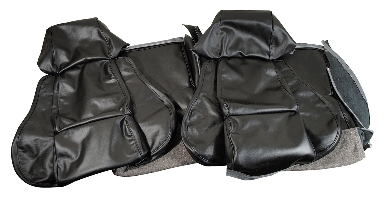 1984-1988 Corvette Driver Leather Seat Covers Black Standard No-Perforations - CA-483620-Corvette-Store-Online