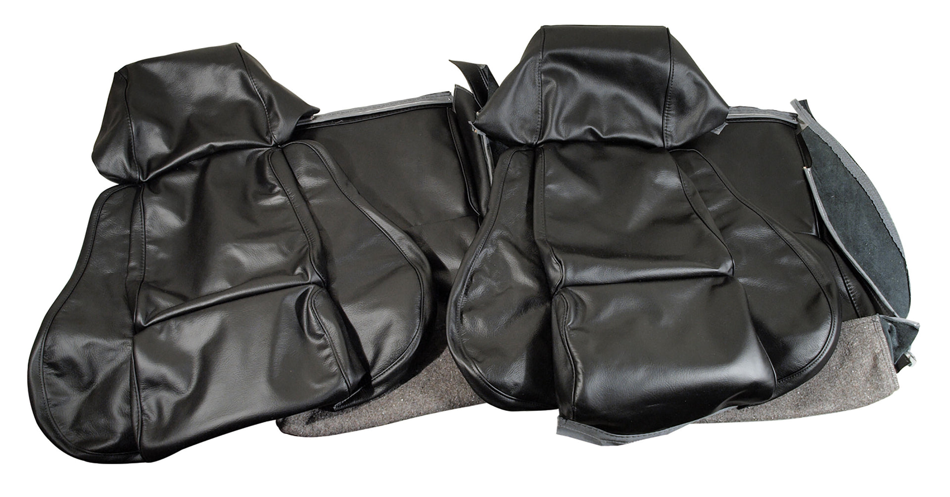 1984-1988 Corvette Driver Leather Seat Covers Black Standard No-Perforations - CA-483620-Corvette-Store-Online
