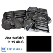 1993-1993 Corvette Driver Leather Seat Covers Black Sport - CA-484120-Corvette-Store-Online