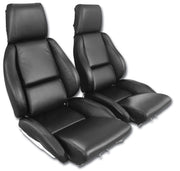 1984-1988 Corvette Mounted Driver Leather Seat Covers Black Standard Not Perfed - CA-484320-Corvette-Store-Online