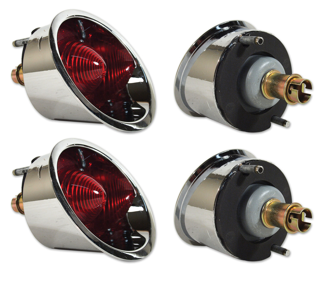1961-1962 Corvette Tail Light Assemblies 4pc set - Inner & Outer - CA-48719-Corvette-Store-Online