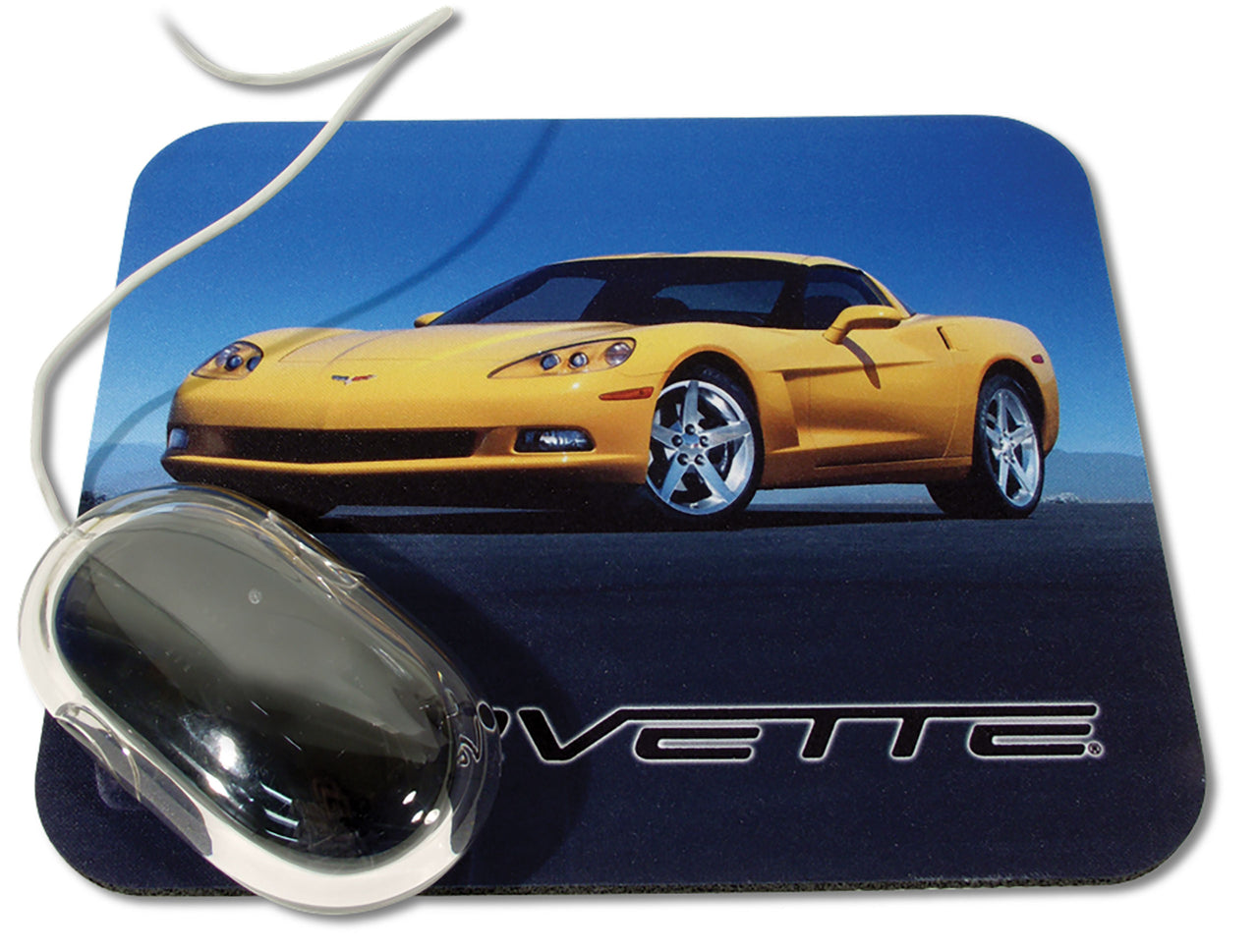 2005-2013 Corvette Mouse Pad - Yellow C6 Coupe - CA-49077-Corvette-Store-Online