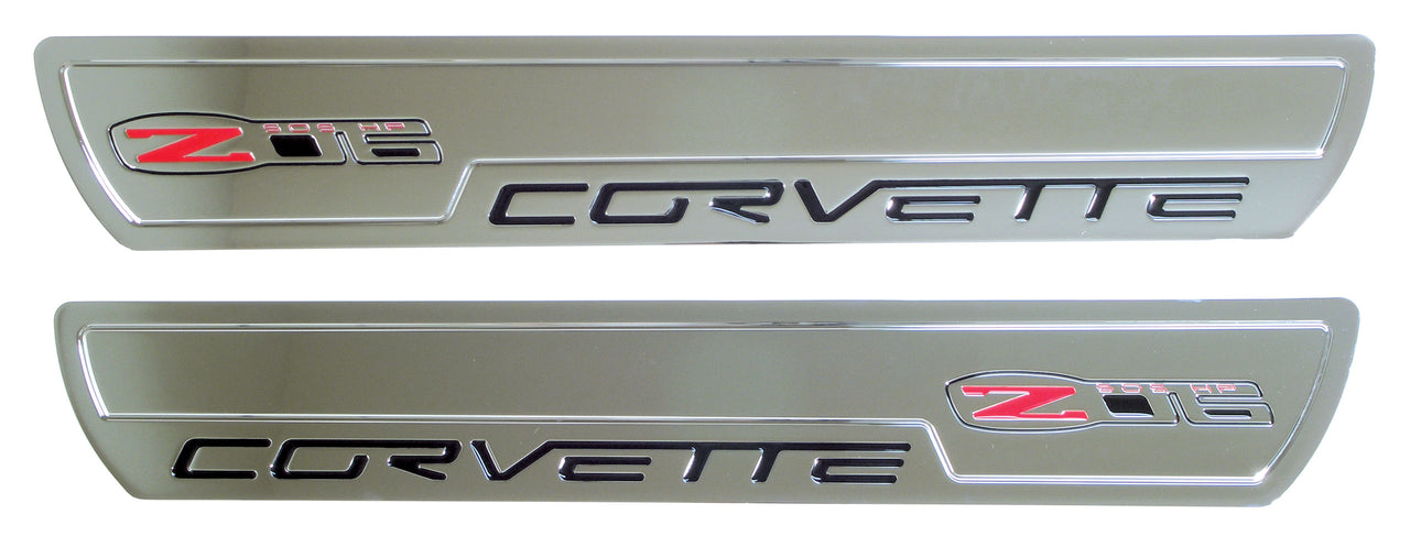 2005-2013 Corvette C6/Z06 505Hp Billet Door Sill Plates - CA-49439-Corvette-Store-Online