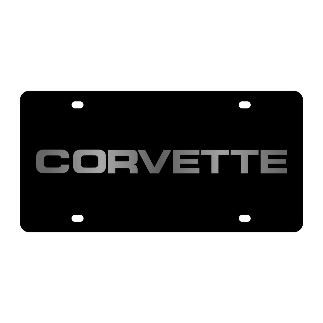 Chevrolet Corvette Carbon Steel License Plate