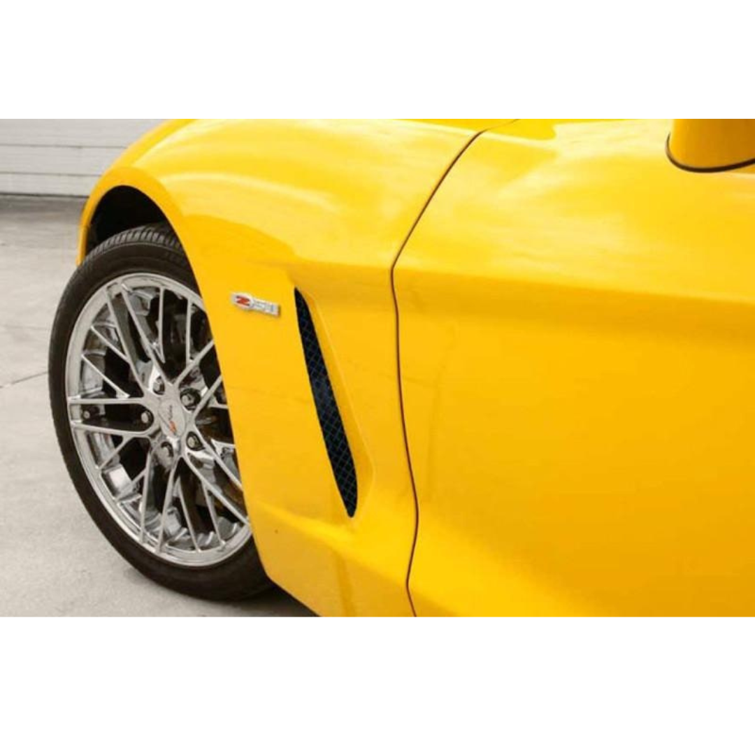 C6 Corvette Side Vent Grills - 2Pc "Blakk Stealth"