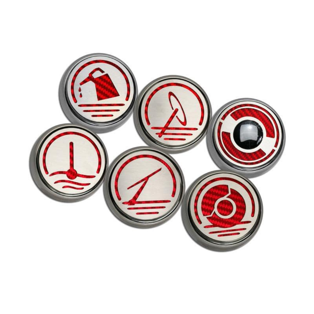 C6 Corvette (Manual) Executive Series Fluid Cap Cover 6Pc Set
