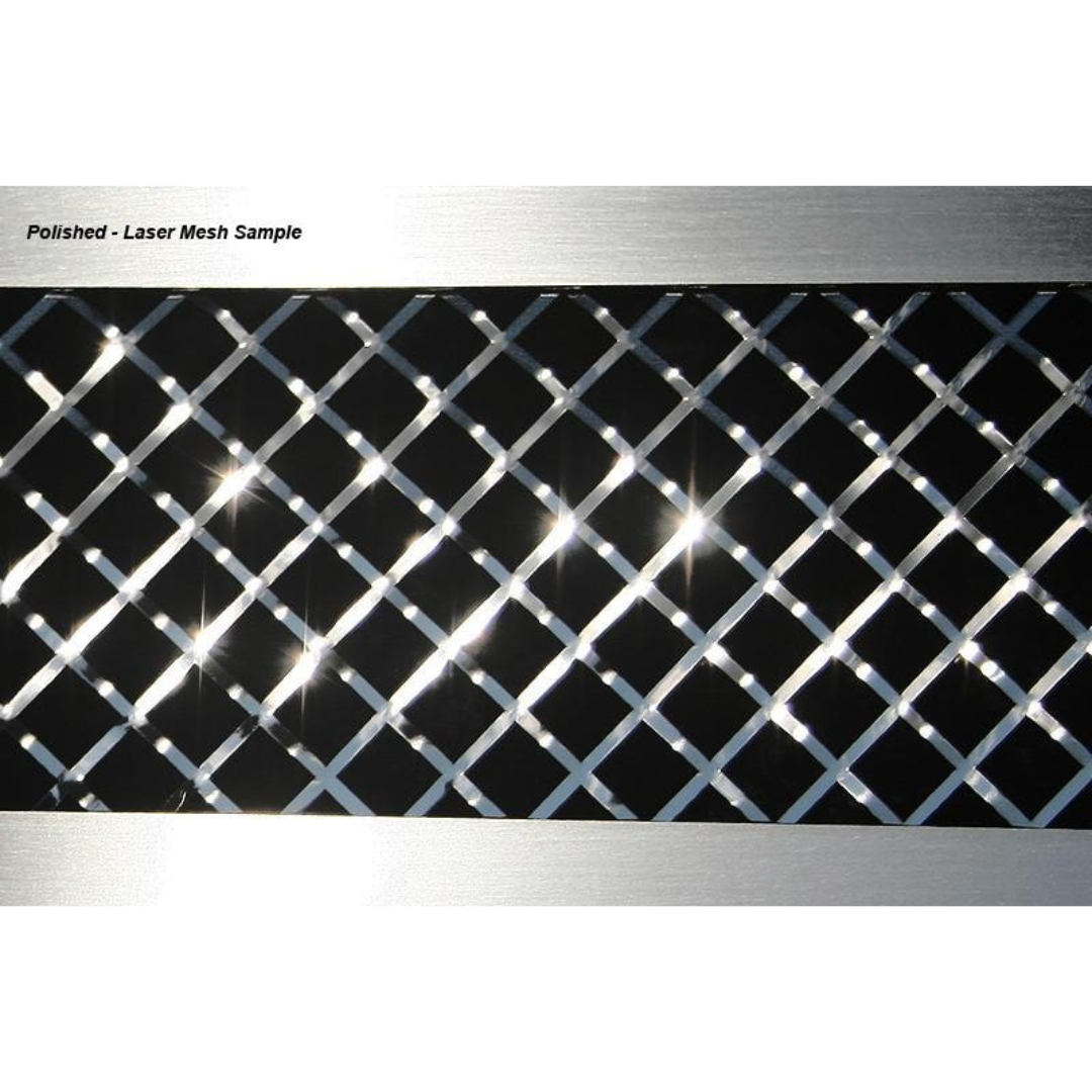 C5 Corvette 5th Brake Light Grille | 1pc Laser Mesh Polished Stainless Steel
