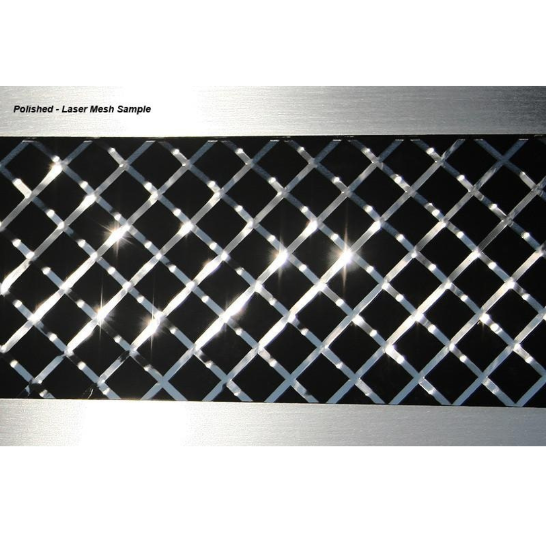 C5 Corvette Taillight Grilles | 4 pc Laser Mesh Polished Stainless Steel