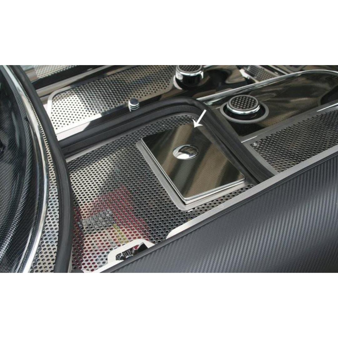 C5 Corvette Fuse Box Cover - Polished Stainless Steel