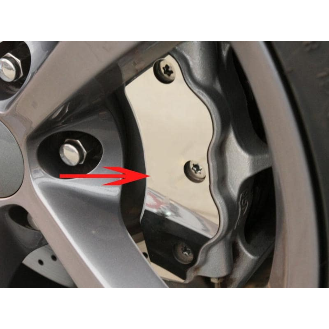 C6 Corvette Brake Caliper Face Plate (Z06 and Grand Sport) - Polished Stainless Steel