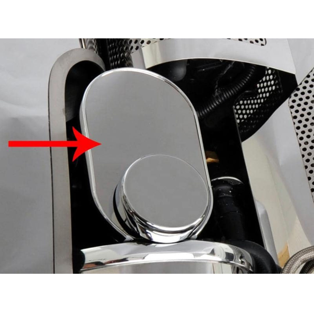 C6 Corvette Brake Master Cylinder Cover w/ Cap Cover - 2005-2008 Polished Stainless Steel