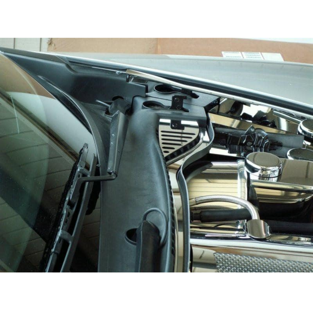 C6 Corvette Wiper Cowl Cover - 2005-2007 3Pc Polished Stainless Steel
