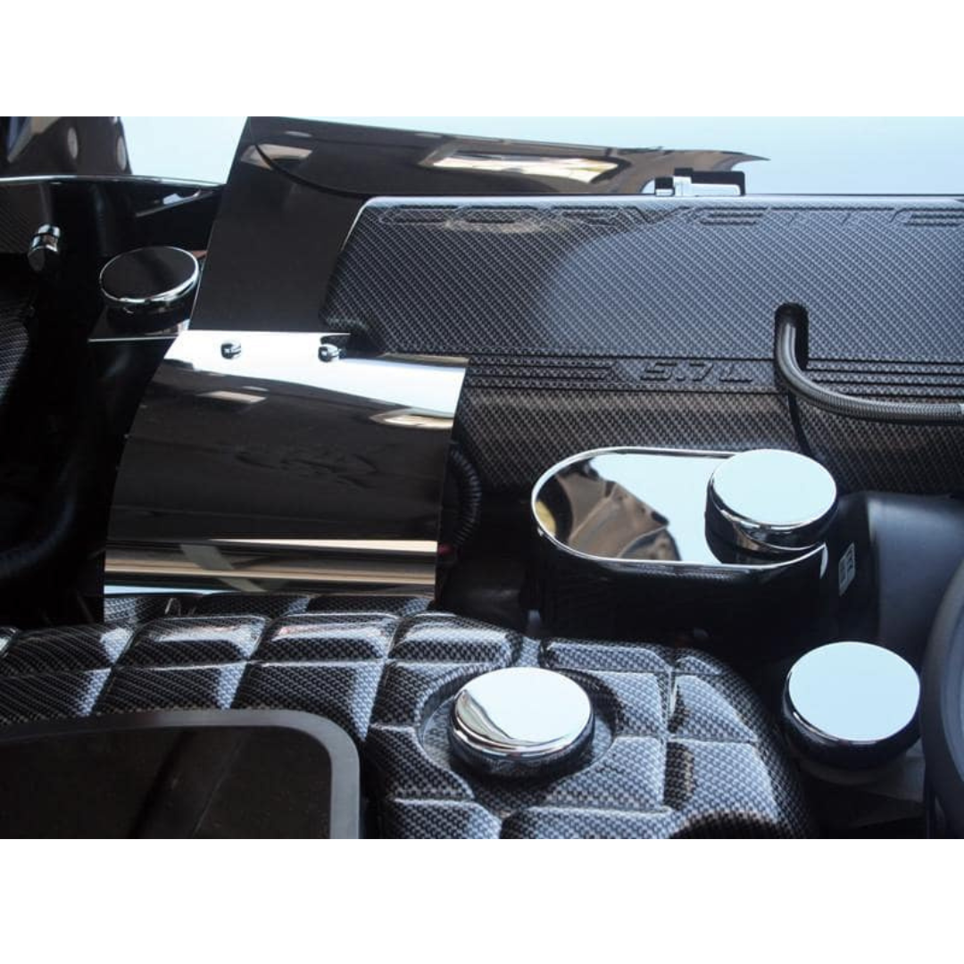 C5 Corvette and C6 Corvette Fluid Cap Cover Set - Automatic 5Pc Triple Chrome Plated